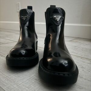 Prada Patent Leather Booties/Ankle Boots